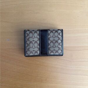 Coach Brown Signature Card Holder